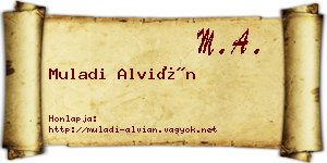 Muladi Alvián névjegykártya